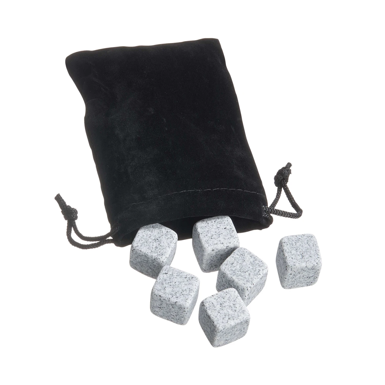 12 Kühlsteine Mit Samtbeutel ON THE ROCKS In Grau 5 12 Kühlsteine Mit Samtbeutel ON THE ROCKS In Grau – Bild 3