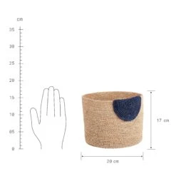4-tlg. Korbset Handgefertigt Aus Raffia ISALO In Natur-Blau -Home Decoration&Supplies butlers 4 tlg korbset handgefertigt aus raffia isalo in natur blau 2