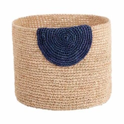 4-tlg. Korbset Handgefertigt Aus Raffia ISALO In Natur-Blau -Home Decoration&Supplies butlers 4 tlg korbset handgefertigt aus raffia isalo in natur blau 3