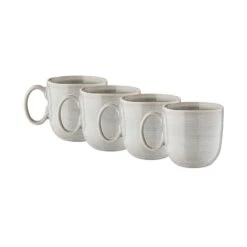 4x Tasse 450ml MANOR In Hellgrau