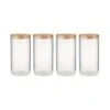4x Vorratsgläser 2300ml WOODLOCK In Transparent -Home Decoration&Supplies butlers 4x vorratsglaser 2300ml woodlock in transparent