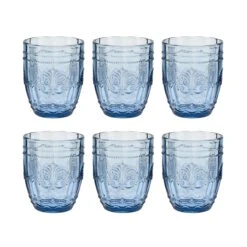 6x Gläser 250ml VICTORIAN In Blau