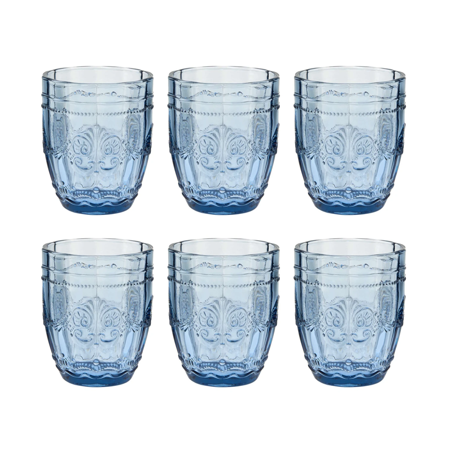 6x Gläser 250ml VICTORIAN In Blau 3 6x Gläser 250ml VICTORIAN In Blau