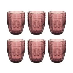 6x Gläser 250ml VICTORIAN In Lila