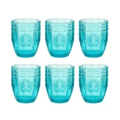 6x Gläser 250ml VICTORIAN In Türkis