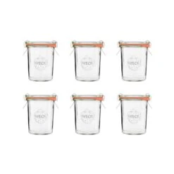 6x Mini-Einmachgläser 160ml WECK In Transparent