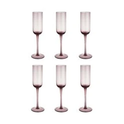 6x Sektgläser 210ml VENICE In Pastelllila