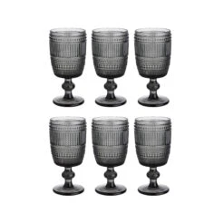 6x Weingläser 230ml FIRENZE In Grau