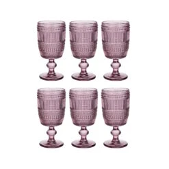 6x Weingläser 230ml FIRENZE In Lila