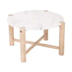 Beistelltisch Marmor MARVELOUS In Natur-Weiß