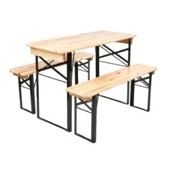 Bierbank-Set 3-tlg. GOOD COMPANY In Natur-Schwarz