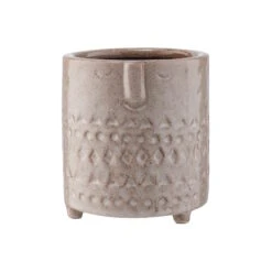 Blumentopf Mit Gesicht Ø10cm ETHNO In Hellbraun