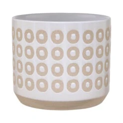 Blumentopf Ø26cm ETHNO In Weiß