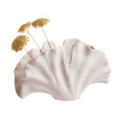 Deko-Objekt Blatt Höhe 21cm GINKGO In Creme -Home Decoration&Supplies butlers deko objekt blatt hohe 21cm ginkgo in creme 2