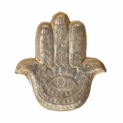 Deko Schale B 20 X T 18cm HAMSA In Gold