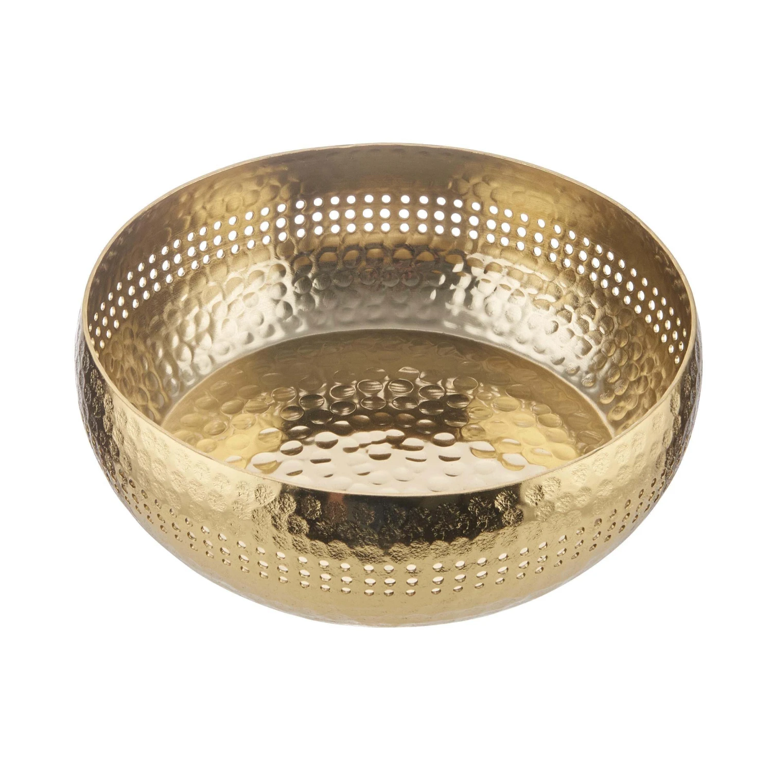 Deko-Schale Mit Lochrand Ø27cm BALI In Gold 6 Deko-Schale Mit Lochrand Ø27cm BALI In Gold – Bild 4