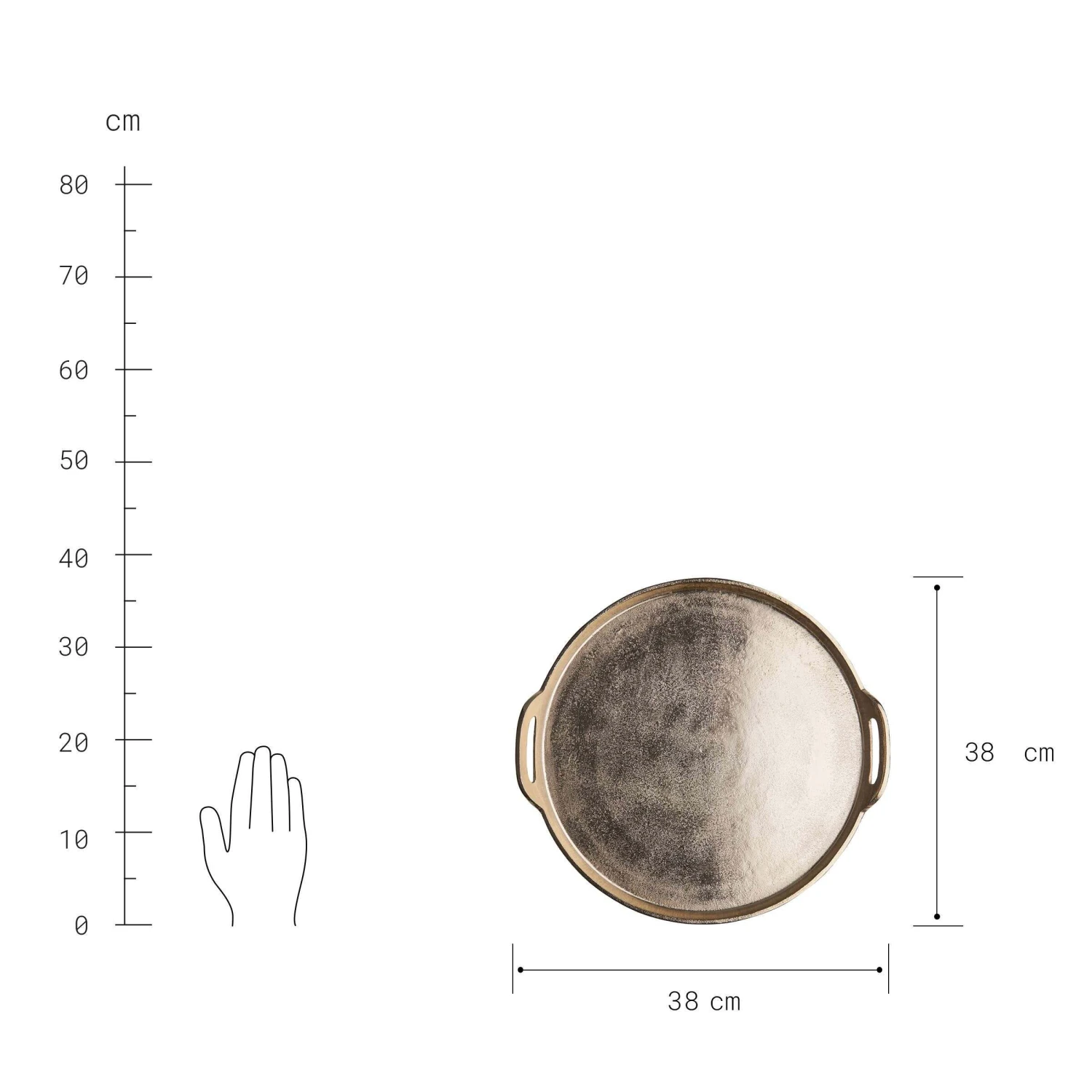 Deko-Tablett Ø38cm BANQUET In Gold 5 Deko-Tablett Ø38cm BANQUET In Gold – Bild 3