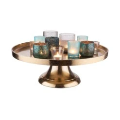 Deko-Teller Mit Fuß Ø50cm BANQUET In Gold -Home Decoration&Supplies butlers deko teller mit fuss o50cm banquet in gold 5