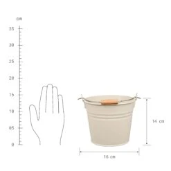 Eimer 2l ZINC In Beige -Home Decoration&Supplies butlers eimer 2l zinc in beige 3