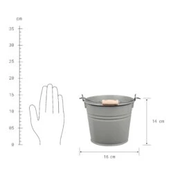 Eimer 2l ZINC In Grau -Home Decoration&Supplies butlers eimer 2l zinc in grau 2