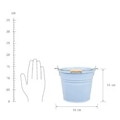 Eimer 2l ZINC In Hellblau -Home Decoration&Supplies butlers eimer 2l zinc in hellblau 2
