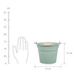 Eimer 2l ZINC In Pastellgrün -Home Decoration&Supplies butlers eimer 2l zinc in pastellgrun 2