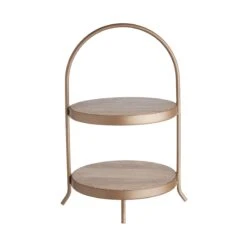Etagere 2-stufig Höhe 35cm KATE In Braun