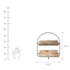 Etagere 2-stufig Höhe 45cm MANGO DAYS In Braun -Home Decoration&Supplies butlers etagere 2 stufig hohe 45cm mango days in braun 3