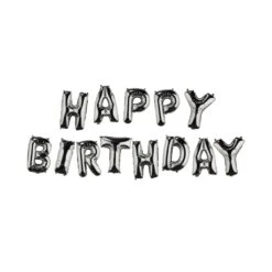 Folienballon "Happy Birthday" UPPER CLASS In Silber