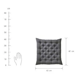 Futonkissen L 42 X B 42cm SOLID In Grau -Home Decoration&Supplies butlers futonkissen l 42 x b 42cm solid in grau 3