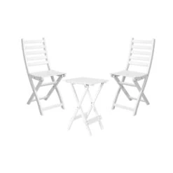 Gartenmöbel-Set 3-tlg. LODGE In Weiß