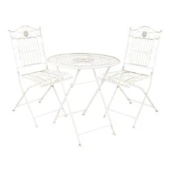 Gartenmöbel-Set 3-tlg. TERRACE HILL In Creme