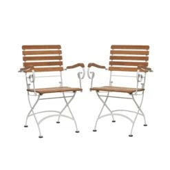 Gartenstuhl Klappbar PARKLIFE In Weiß-Natur