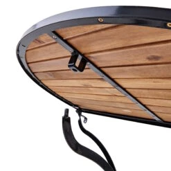 Gartentisch Halbrund PARKLIFE In Schwarz-Natur -Home Decoration&Supplies butlers gartentisch halbrund parklife in schwarz natur 8