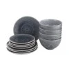 Geschirr-Set 12-tlg. SUMATRA In Grau -Home Decoration&Supplies butlers geschirr set 12 tlg sumatra in grau