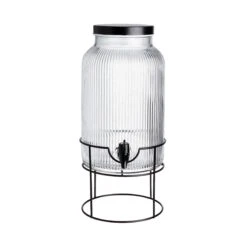 Getränkespender Mit Ständer 2 Tlg. FOUNTAIN In Transparent-Schwarz -Home Decoration&Supplies butlers getrankespender mit stander 2 tlg fountain in transparent schwarz 2