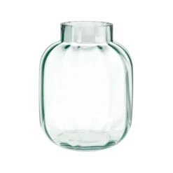 Glasvase Streifenstruktur BETTY In Hellgrün