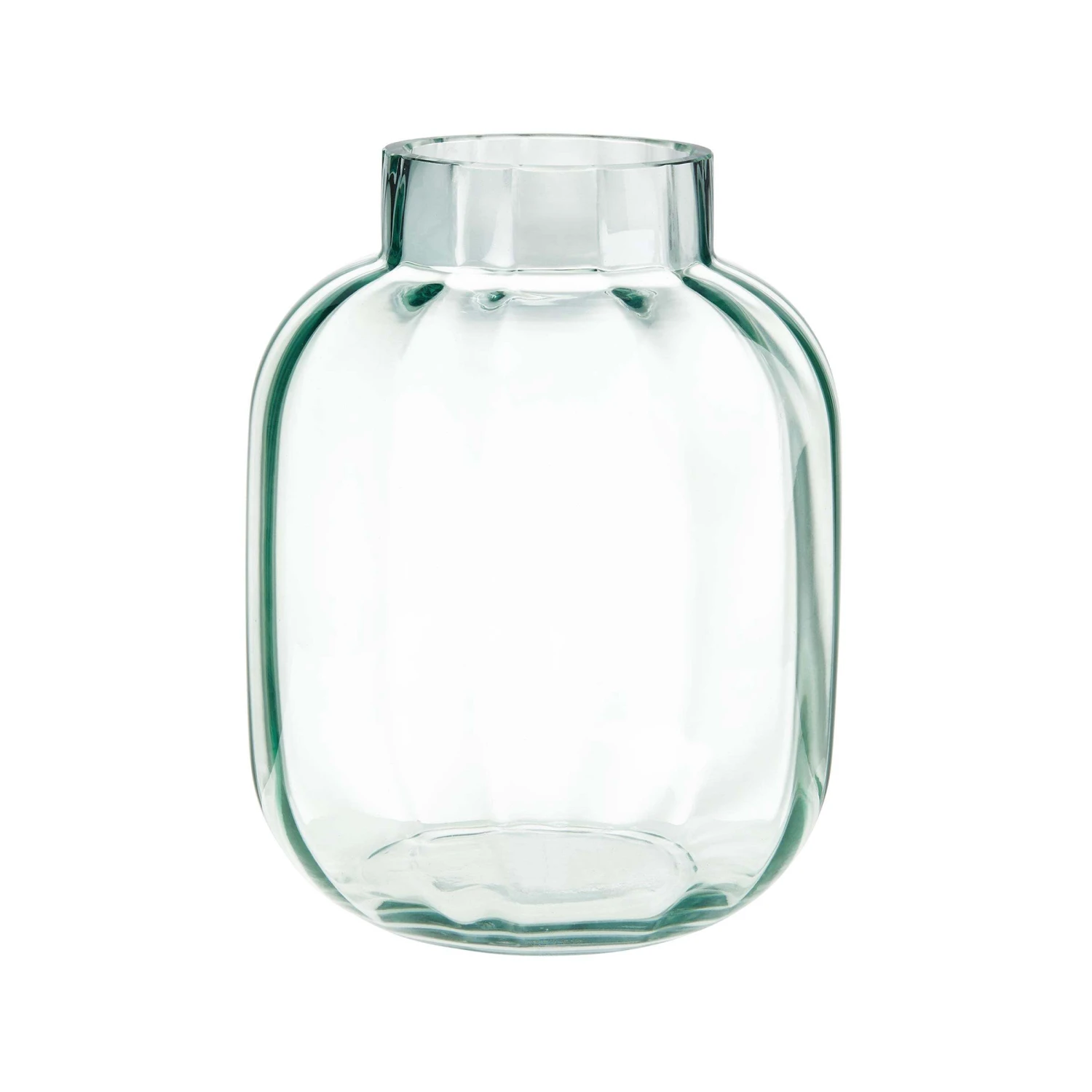 Glasvase Streifenstruktur BETTY In Hellgrün 3 Glasvase Streifenstruktur BETTY In Hellgrün