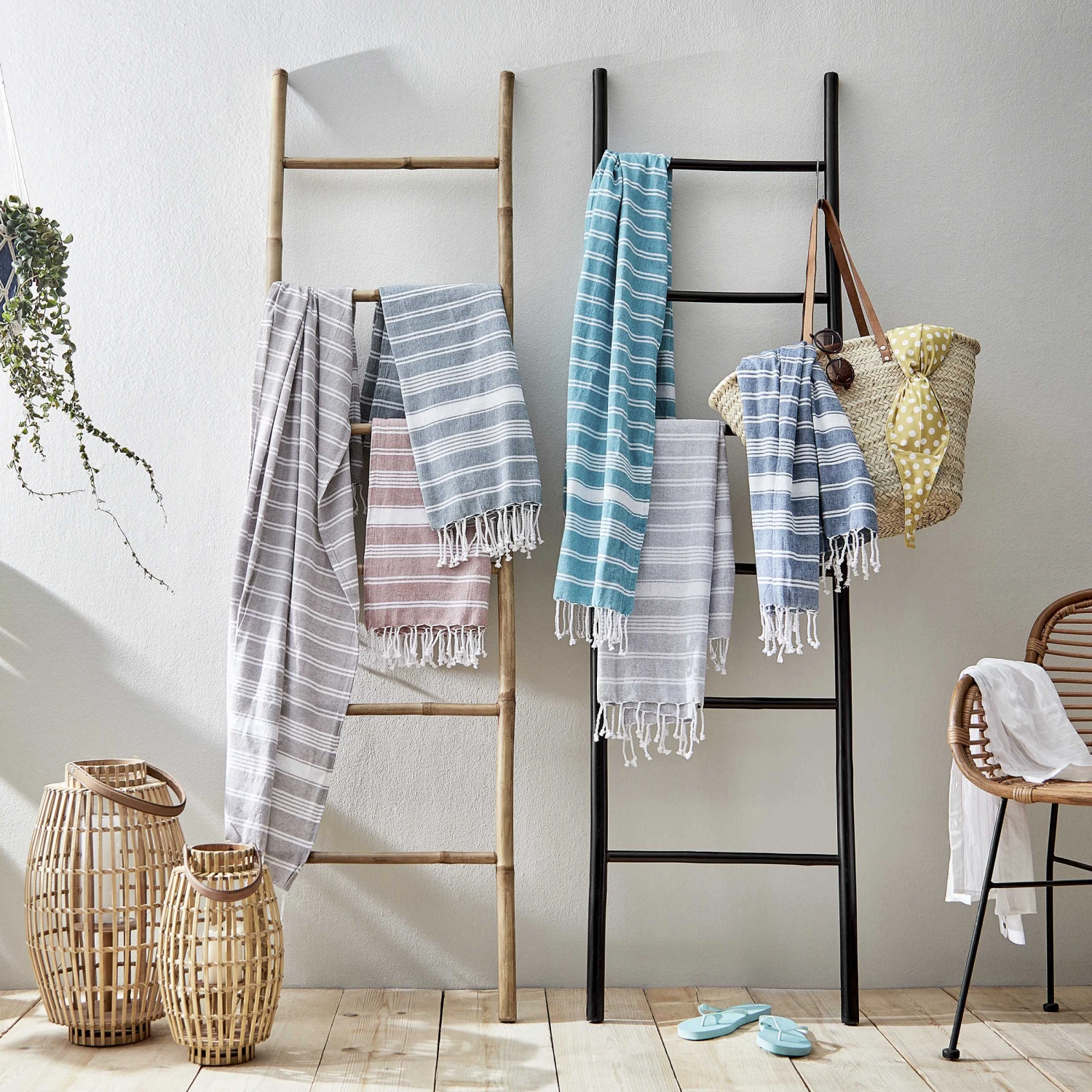 Hamamtuch L 170 X B 90cm SURFSIDE In Anthrazit 4 Hamamtuch L 170 X B 90cm SURFSIDE In Anthrazit – Bild 2