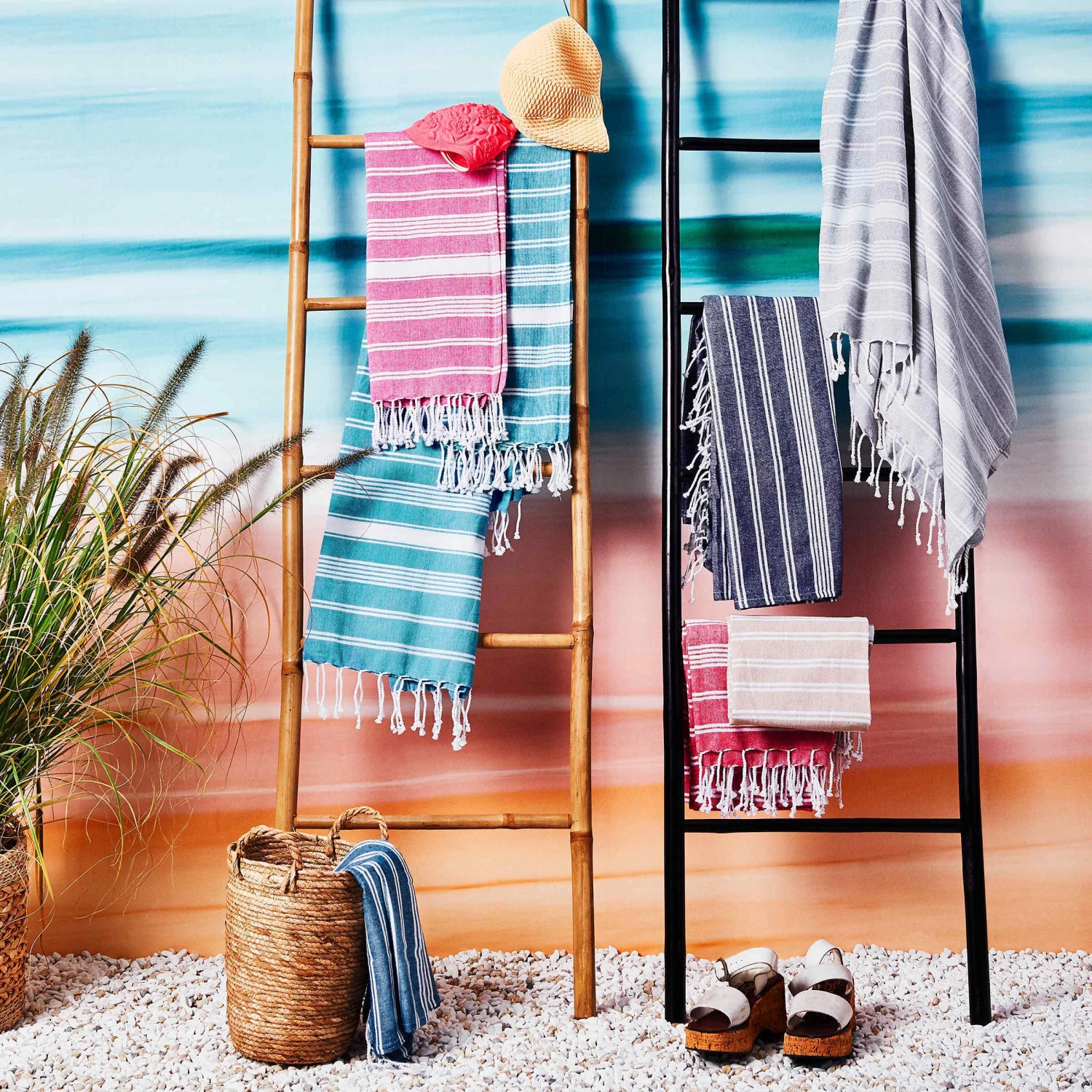 Hamamtuch L 170 X B 90cm SURFSIDE In Anthrazit 7 Hamamtuch L 170 X B 90cm SURFSIDE In Anthrazit – Bild 5