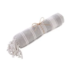 Hamamtuch L 170 X B 90cm SURFSIDE In Hellgrau -Home Decoration&Supplies butlers hamamtuch l 170 x b 90cm surfside in hellgrau 3