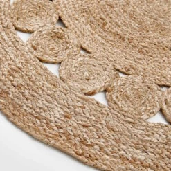 Hanf-Teppich Mit Lochmuster Ø110cm ALL NATURE In Natur -Home Decoration&Supplies butlers hanf teppich mit lochmuster o110cm all nature in natur 3