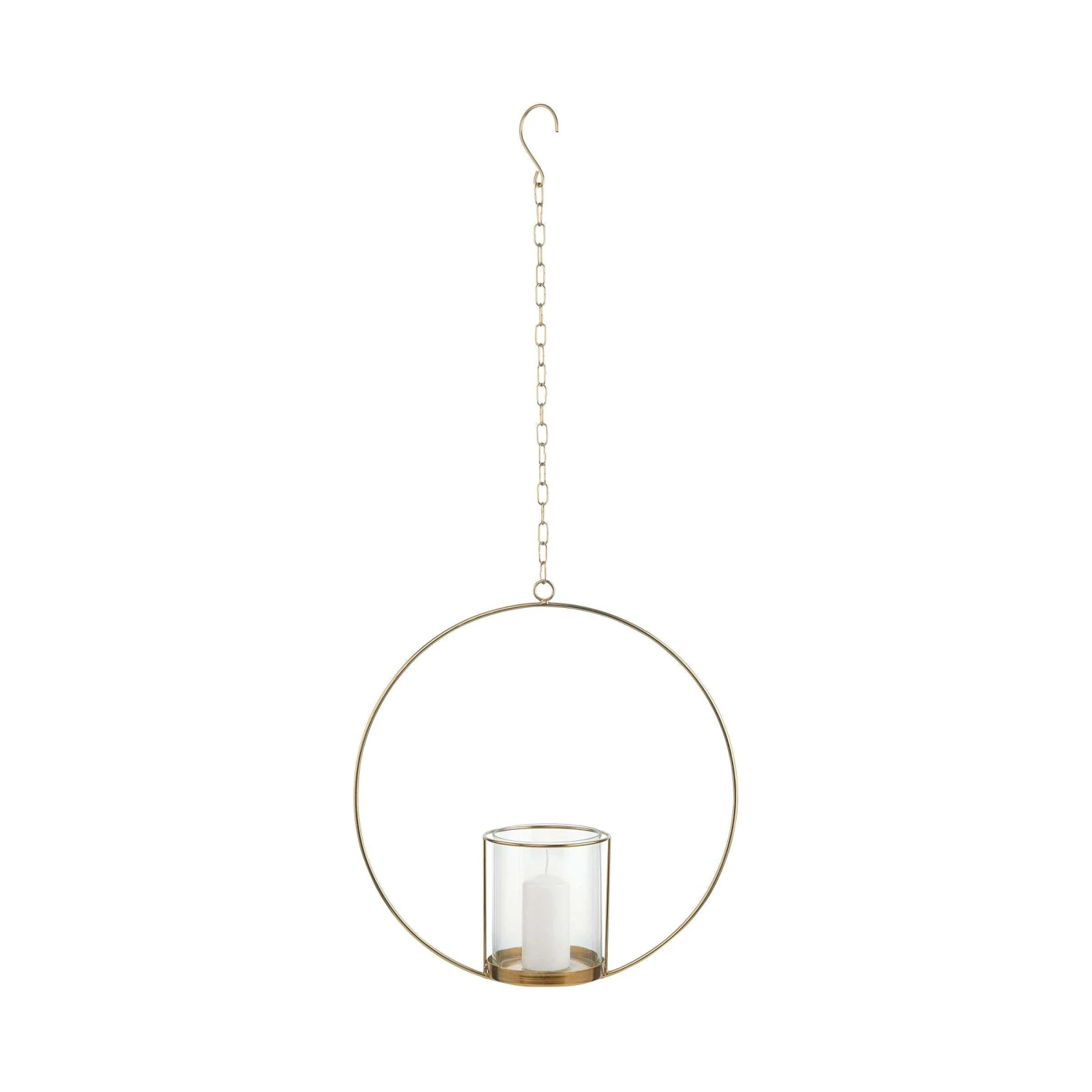 Hängedeko-Ring Mit Glaseinsatz Ø40cm LUNA In Gold 5 Hängedeko-Ring Mit Glaseinsatz Ø40cm LUNA In Gold – Bild 3