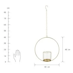 Hängedeko-Ring Mit Glaseinsatz Ø40cm LUNA In Gold 10 Hängedeko-Ring Mit Glaseinsatz Ø40cm LUNA In Gold -Home Decoration&Supplies butlers hangedeko ring mit glaseinsatz o40cm luna in gold 3
