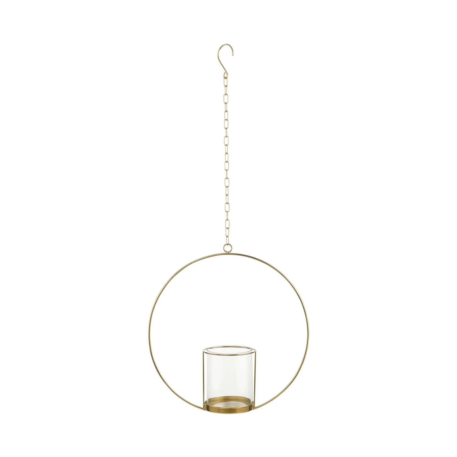 Hängedeko-Ring Mit Glaseinsatz Ø40cm LUNA In Gold 3 Hängedeko-Ring Mit Glaseinsatz Ø40cm LUNA In Gold