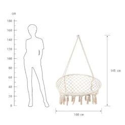 Hängesessel Mit Fransen Ø100cm PARADISE NOW In Creme -Home Decoration&Supplies butlers hangesessel mit fransen o100cm paradise now in creme 3