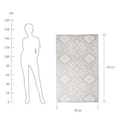 In- & Outdoor-Teppich Ethno L 150 X B 90cm COLOUR CLASH In Grau -Home Decoration&Supplies butlers in and outdoor teppich ethno l 150 x b 90cm colour clash in grau 2