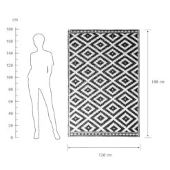 In- & Outdoor-Teppich Ethno Rauten L 180 X B 118cm COLOUR CLASH In Schwarz-Weiß 13 In- & Outdoor-Teppich Ethno Rauten L 180 X B 118cm COLOUR CLASH In Schwarz-Weiß -Home Decoration&Supplies butlers in and outdoor teppich ethno rauten l 180 x b 118cm colour clash in schwarz weiss 3