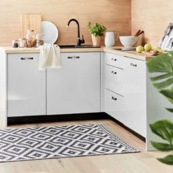 In- & Outdoor-Teppich Ethno/Rauten L 200 X B 150cm COLOUR CLASH In Schwarz-Weiß -Home Decoration&Supplies butlers in and outdoor teppich ethno rauten l 200 x b 150cm colour clash in schwarz weiss 4