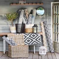 In- & Outdoor-Teppich Ethno/Rauten L 200 X B 150cm COLOUR CLASH In Schwarz-Weiß -Home Decoration&Supplies butlers in and outdoor teppich ethno rauten l 200 x b 150cm colour clash in schwarz weiss 5